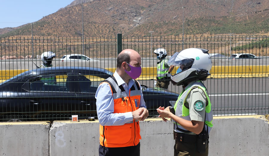 MOP y Carabineros monitorean fiscalización en carreteras de la RM ante restricción para realizar viajes interregionales