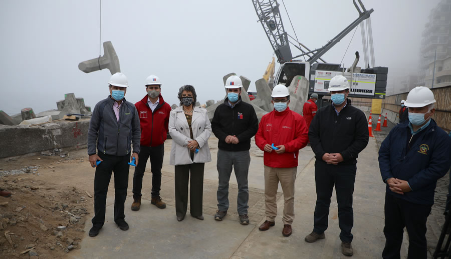 Avanzan obras de construcción de nueva infraestructura de protección costera en la ciudad de Viña del Mar