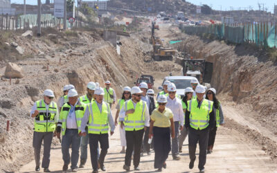 Ministra de Obras Públicas visita obras de paso inferior Panorámica en el sector Panul de Coquimbo