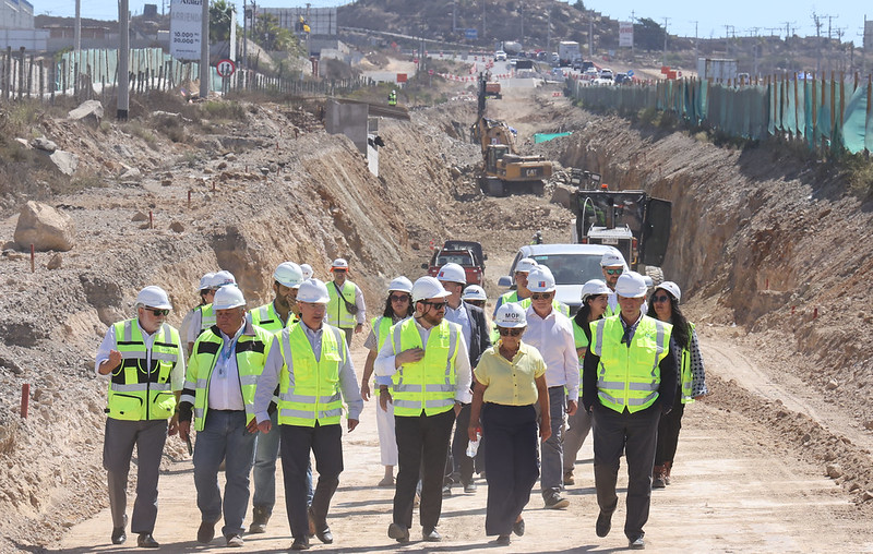 Ministra de Obras Públicas visita obras de paso inferior Panorámica en el sector Panul de Coquimbo