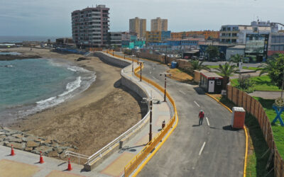 Ministro Arrau supervisa etapa final de obras de emergencia en borde costero de Iquique