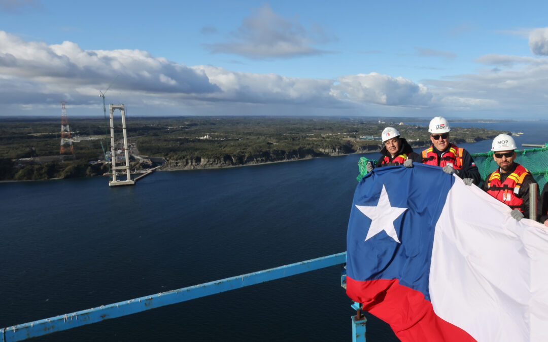 Puente Chacao alcanza casi un 68% de avance y se encamina a su etapa decisiva de construcción