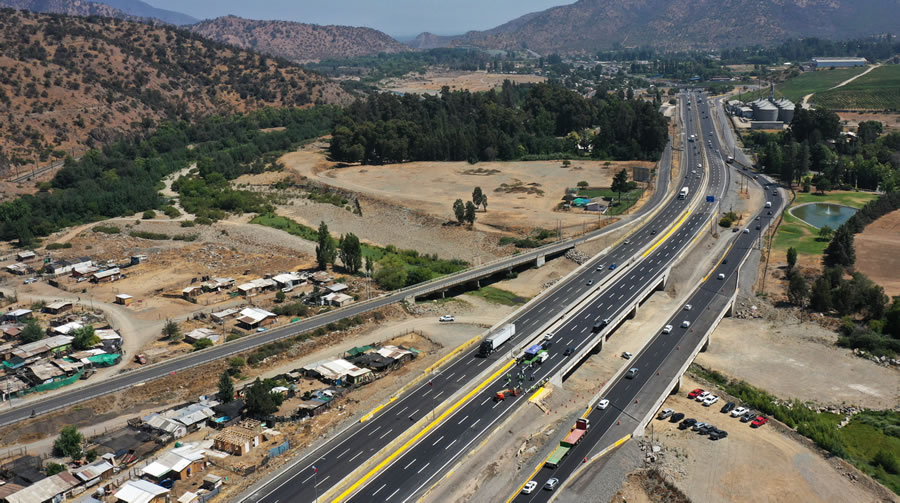 MOP inaugura nuevo tramo de terceras pistas en la Ruta 5 que mejorará conectividad hasta el Bypass Rancagua