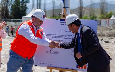 MOP y Mindep entregan obras civiles para pista de canotaje destinada a Panamericanos Santiago 2023