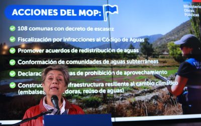 Balance hídrico: MOP informa que está asegurada agua para consumo humano en regiones de Coquimbo, Valparaíso y Metropolitana