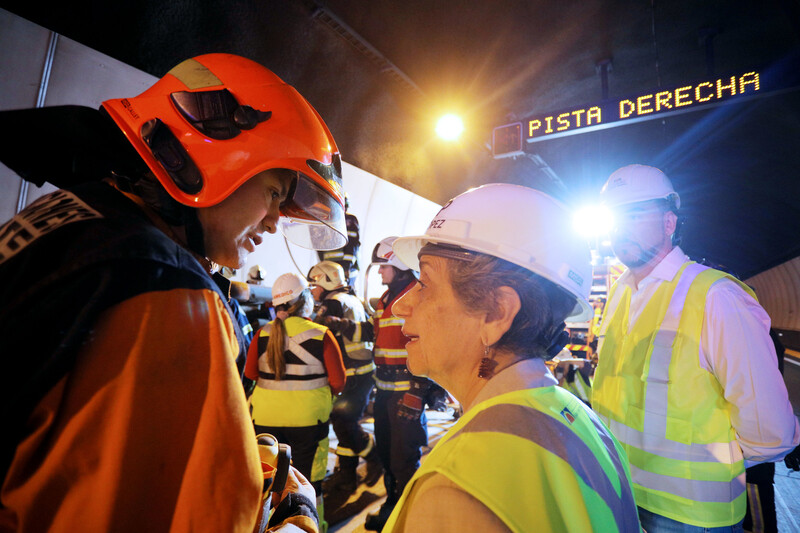 MOP y Túnel San Cristóbal realizan simulacro que puso a prueba a equipos de emergencia