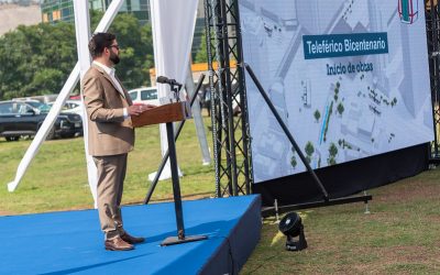 Presidente Boric da inicio a obras del Teleférico Bicentenario de Santiago