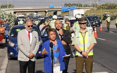 Fiscalizaciones en autopistas: Gobierno y Carabineros lideran operativo en Costanera Norte y detallan avances de la fuerza de tarea para bajar el robo de vehículos
