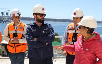 Presidente Boric realiza visita inspectiva a las obras del Puente Chacao